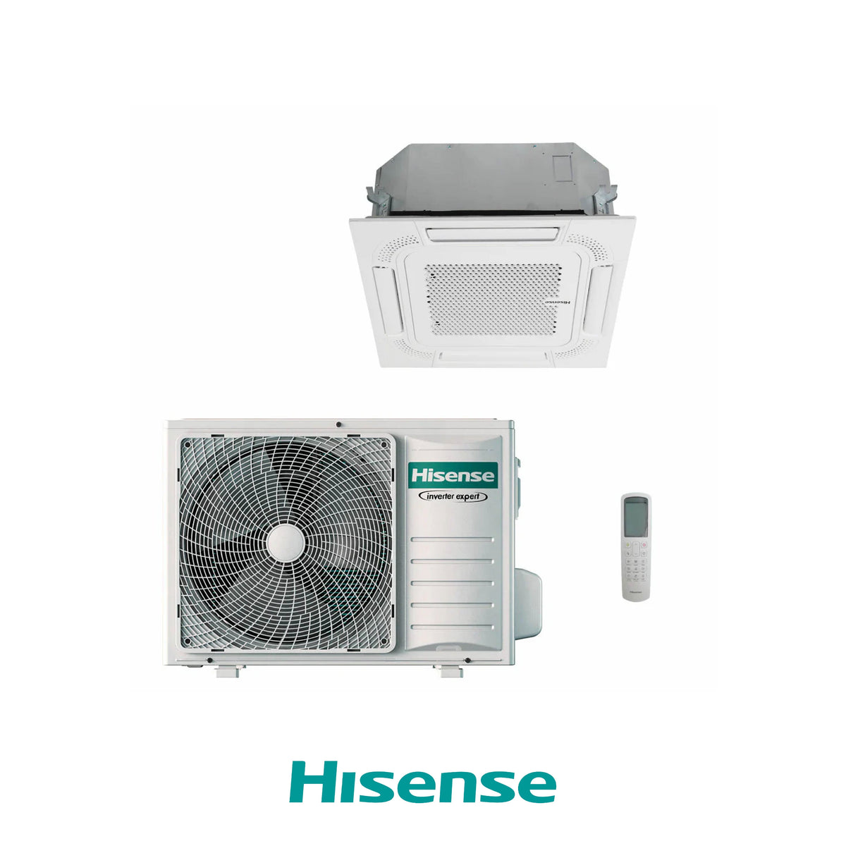 HISENSE CLIMATIZZATORE A CASSETTA A 4 VIE SET 18000 BTU ACT52UR4RCC8 R32 TURBO INVERTER A++